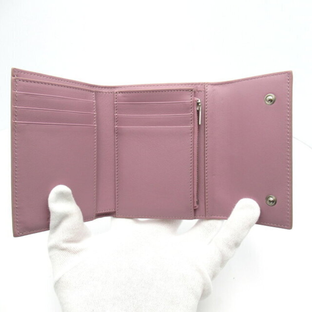 Celine Flap Multi Function Tri Fold Wallet Purple… - image 5
